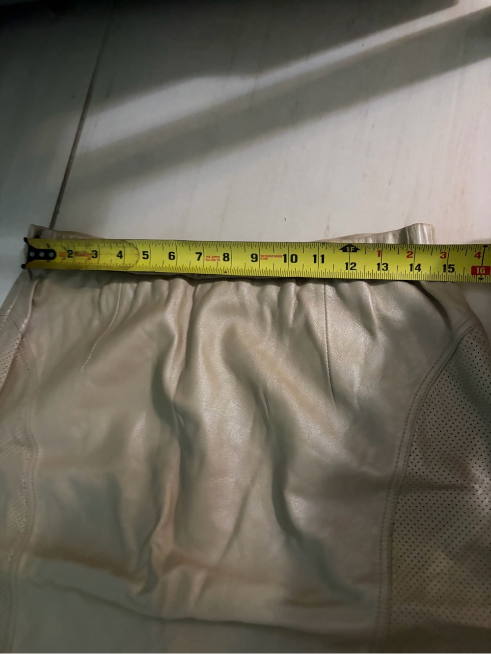 Vintage Terry Lewis Leather Skirt Size 12 Side Zip, Partial Elastic Waist. Aline - Picture 9 of 11